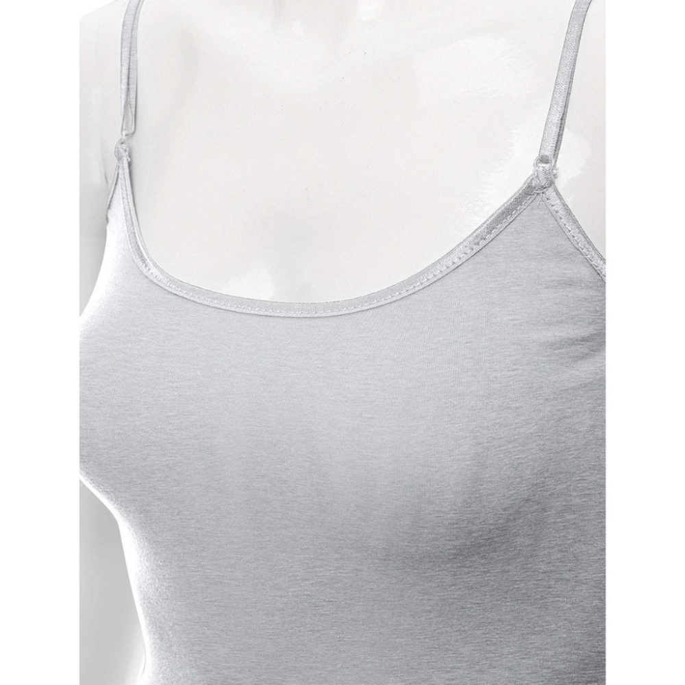 Camisole Tank Top Women's Plus Size Long H Gray - Picture 3 of 4